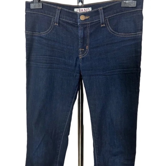 J BRAND Super Skinny Jeans Denim Dark Rinse Low Rise Pockets Zipper Sz 28 - Picture 4 of 10